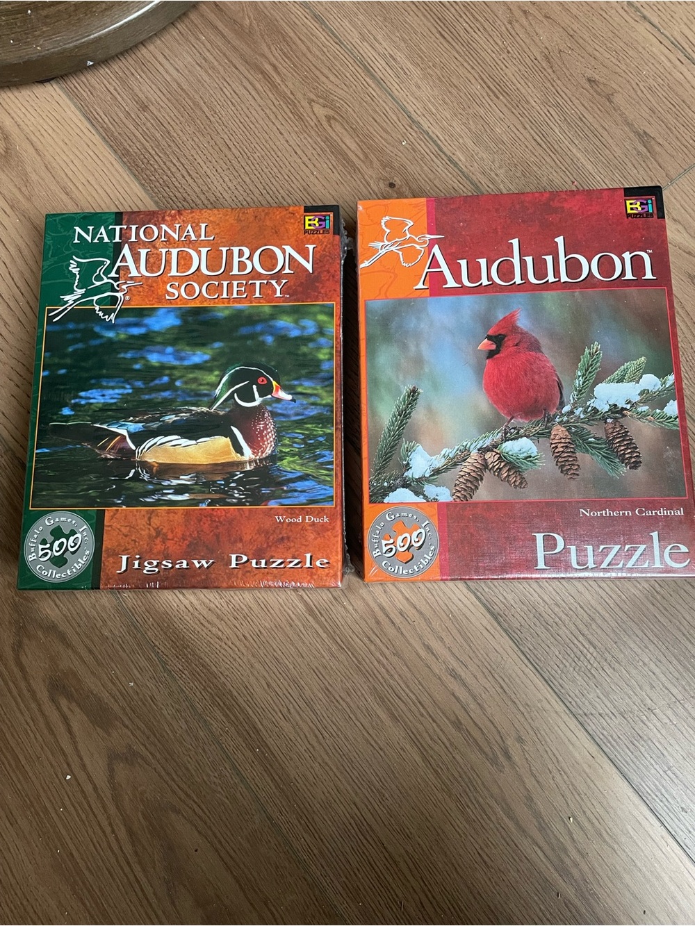 BUFFALO Audubon 500 Piece Puzzle Set of 2 - Wood Duck + Northern Cardinal | NIB